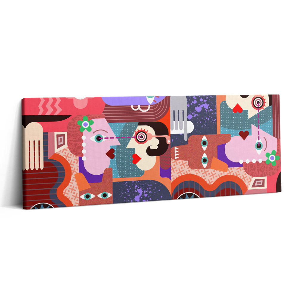 Print pe canvas 125x50 Fețe abstracte