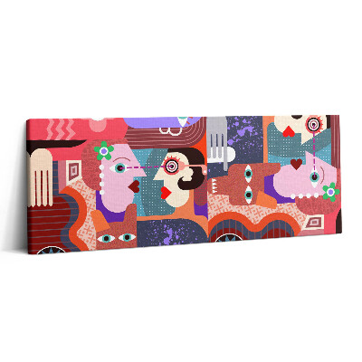 Print pe canvas 125x50 Fețe abstracte