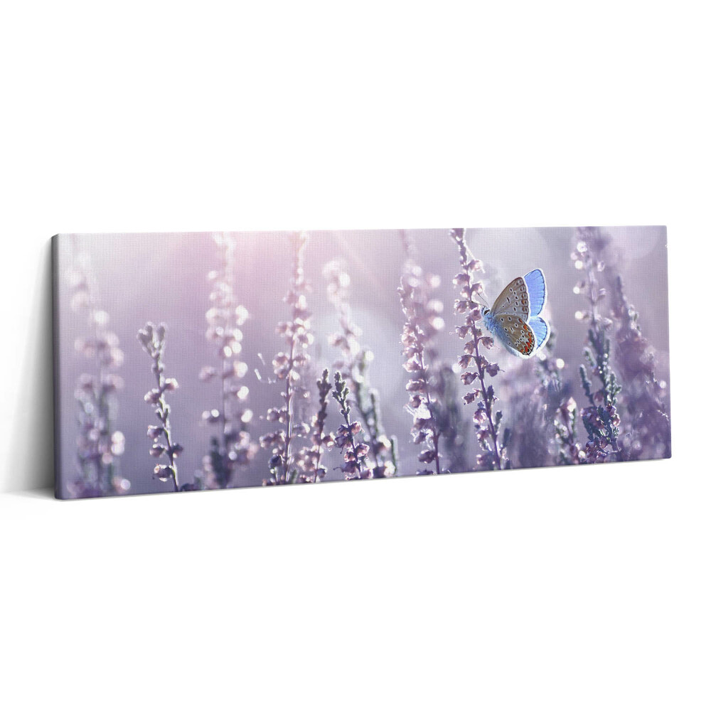 Print pe canvas 125x50 Fluture pe flori sălbatice