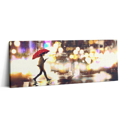 Print pe canvas 125x50 Ilustrație anime de pe Rain Street