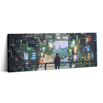Print pe canvas 125x50 Orașul Cyberpunk