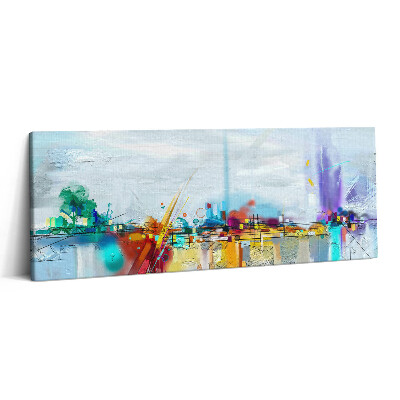 Print pe canvas 125x50 Peisaj abstract cu ulei