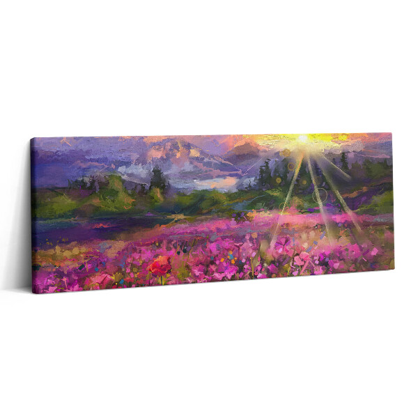 Print pe canvas 125x50 Pajiște la apus
