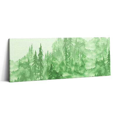 Print pe canvas 125x50 Natura pictată cu pădure verde