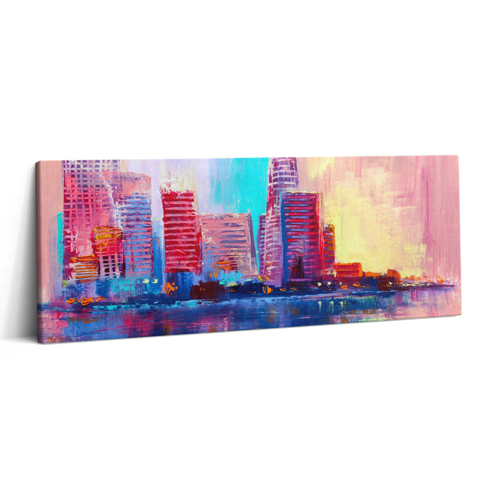 Print pe canvas 125x50 Abstracție a zgârie-norilor orașului
