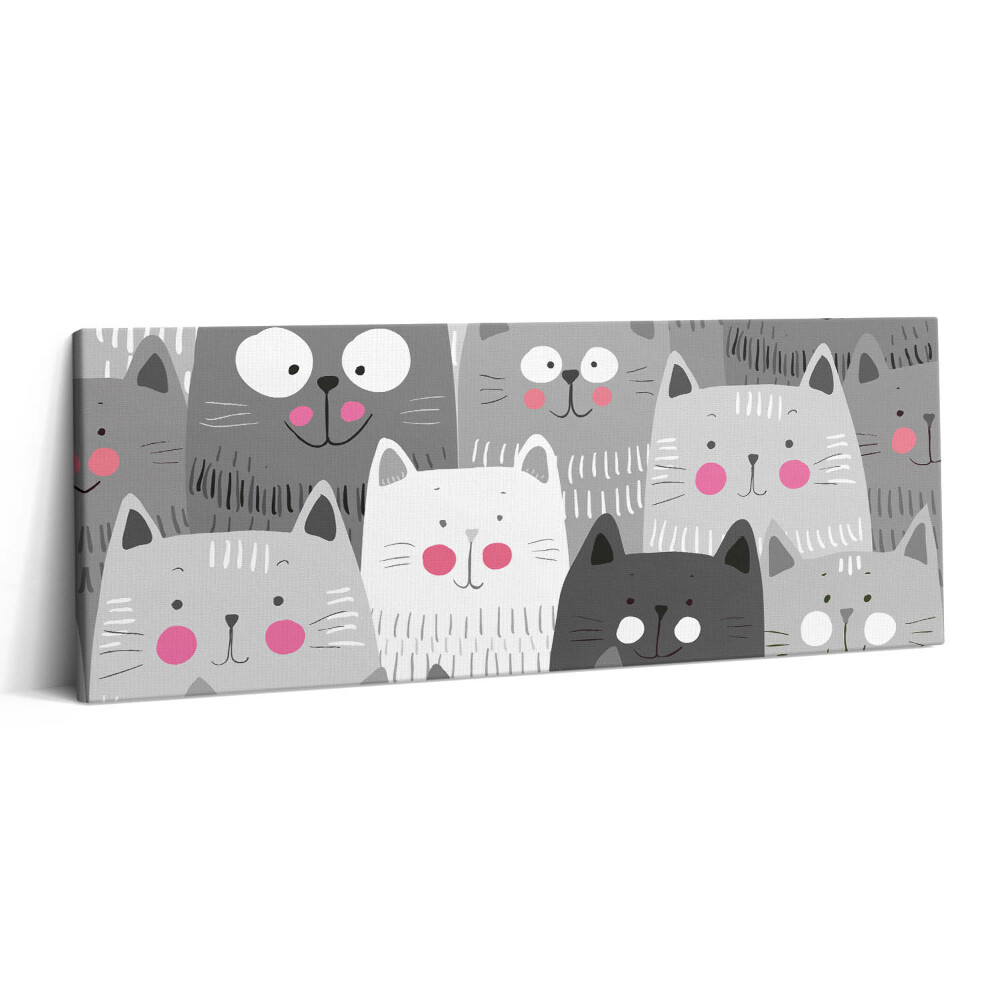 Print pe canvas 125x50 Model cu pisici