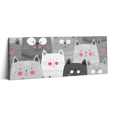 Print pe canvas 125x50 Model cu pisici