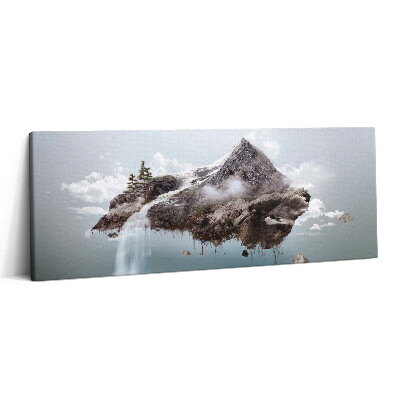 Print pe canvas 125x50 Insula Zburătoare și Cascada