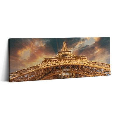 Print pe canvas 125x50 Turnul Eiffel la soare