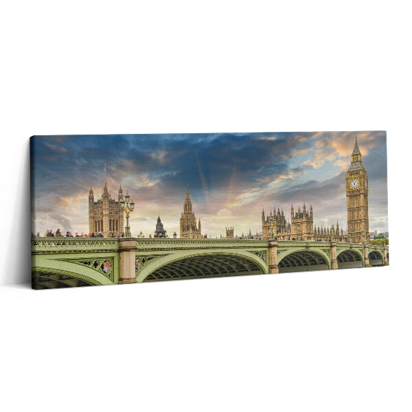 Print pe canvas 125x50 Peisajul arhitectural al Londrei