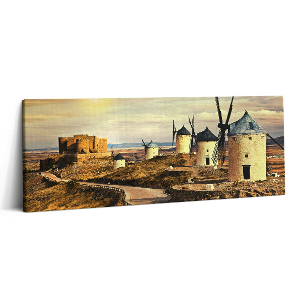 Print pe canvas 125x50 Morile de vânt din Cosuegra