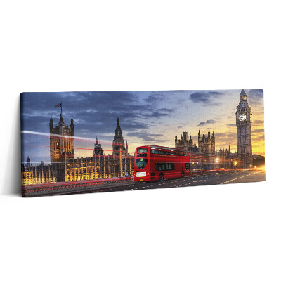 Print pe canvas 125x50 Autobuzul roșu din Londra