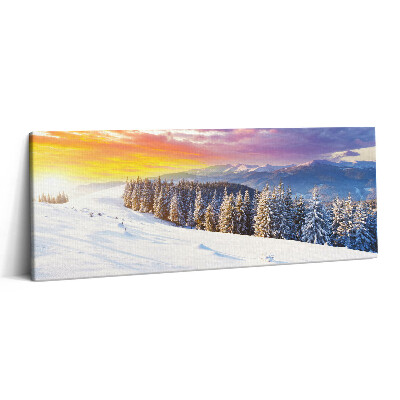Print pe canvas 125x50 Peisaj montan de iarnă