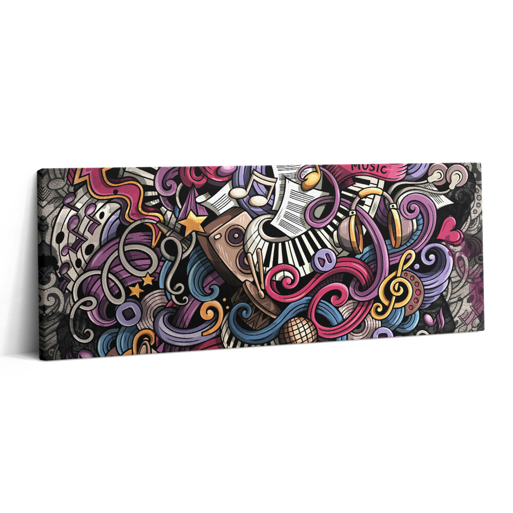 Print pe canvas 125x50 Instrumente muzicale