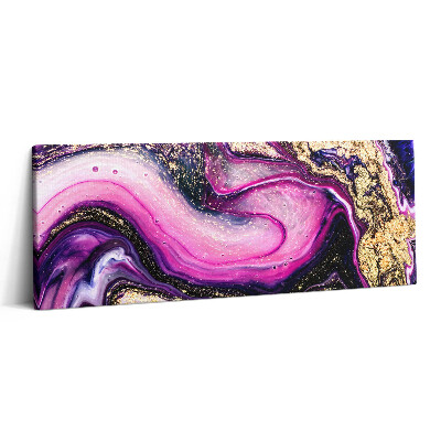 Print pe canvas 125x50 Rezumat de marmură cu aur