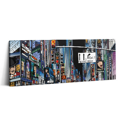 Print pe canvas 125x50 New York-ul noaptea