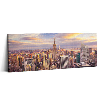 Print pe canvas 125x50 Apus de soare în New York
