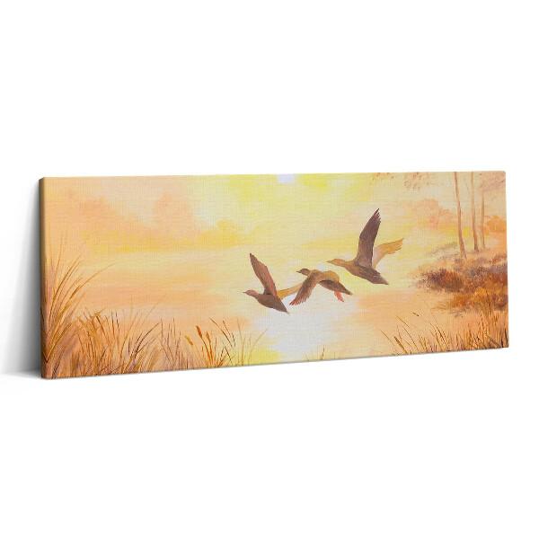 Print pe canvas 125x50 Macarale la apus