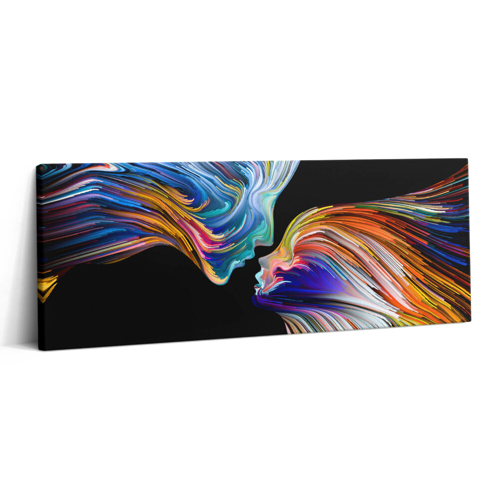 Print pe canvas 125x50 Fețe umane abstracte colorate