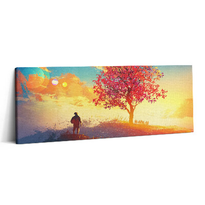 Print pe canvas 125x50 Peisaj romantic al omului