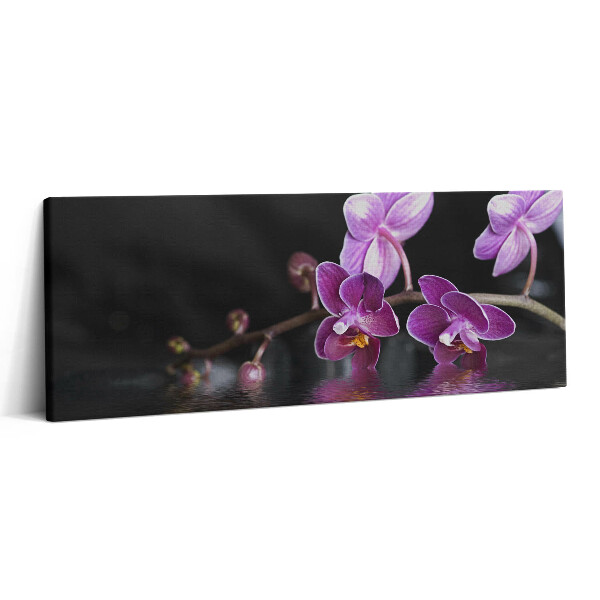 Print pe canvas 125x50 Orhidee roz pe apă