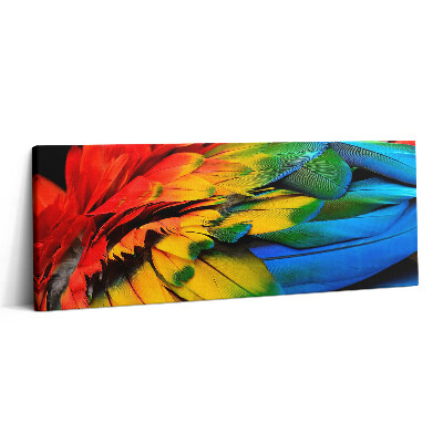 Print pe canvas 125x50 Aripi colorate ale unui papagal macaw