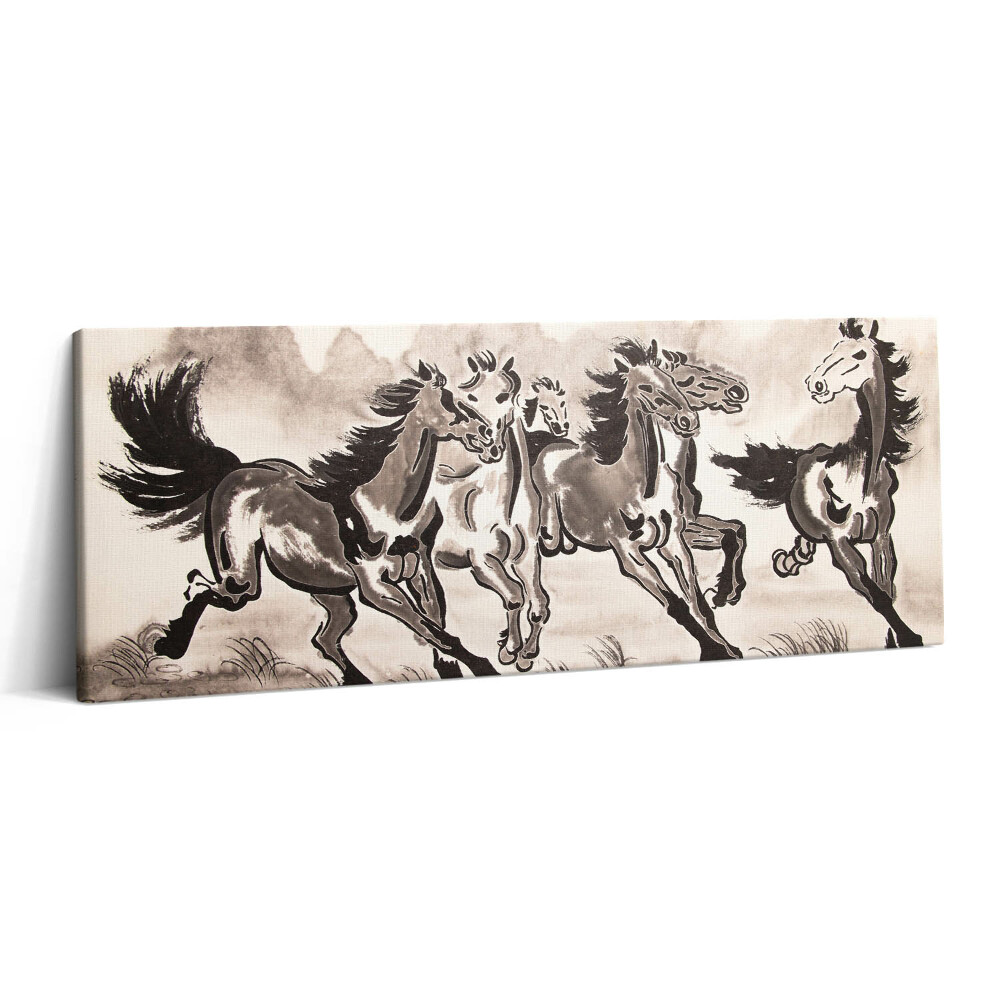 Print pe canvas 125x50 Cai galopând