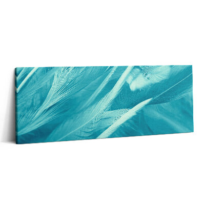 Print pe canvas 125x50 Pană vintage verde și turcoaz