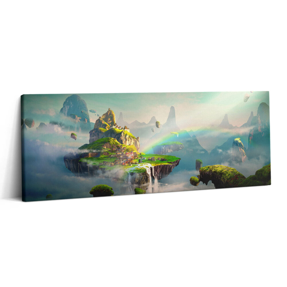 Print pe canvas 125x50 Lumea fantastică și insulele zburătoare