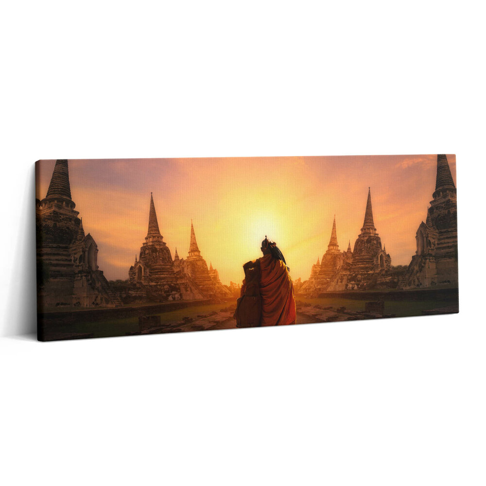 Print pe canvas 125x50 Templul și călugărul rătăcitor