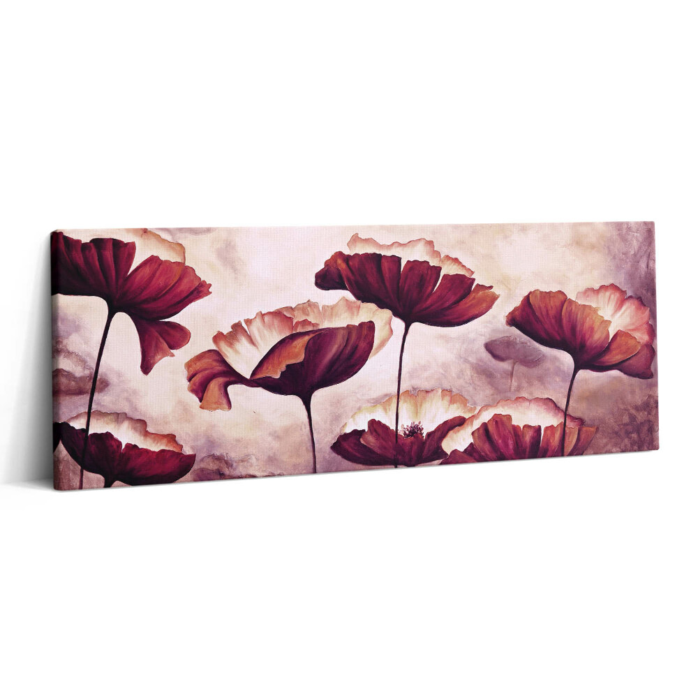 Print pe canvas 125x50 Flori de mac înflorite