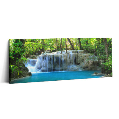 Print pe canvas 125x50 Peisaj de cascadă în pădure