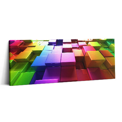 Print pe canvas 125x50 Cuburi colorate