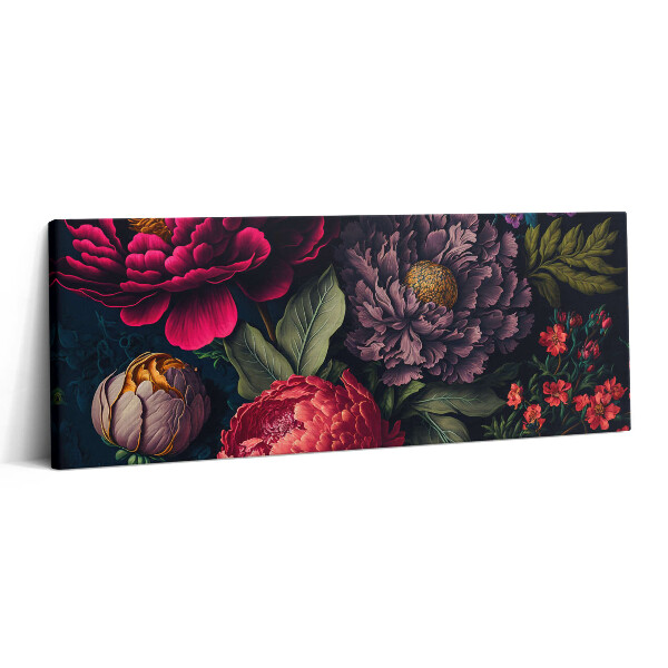 Print pe canvas 125x50 Buchet de flori botanice vintage