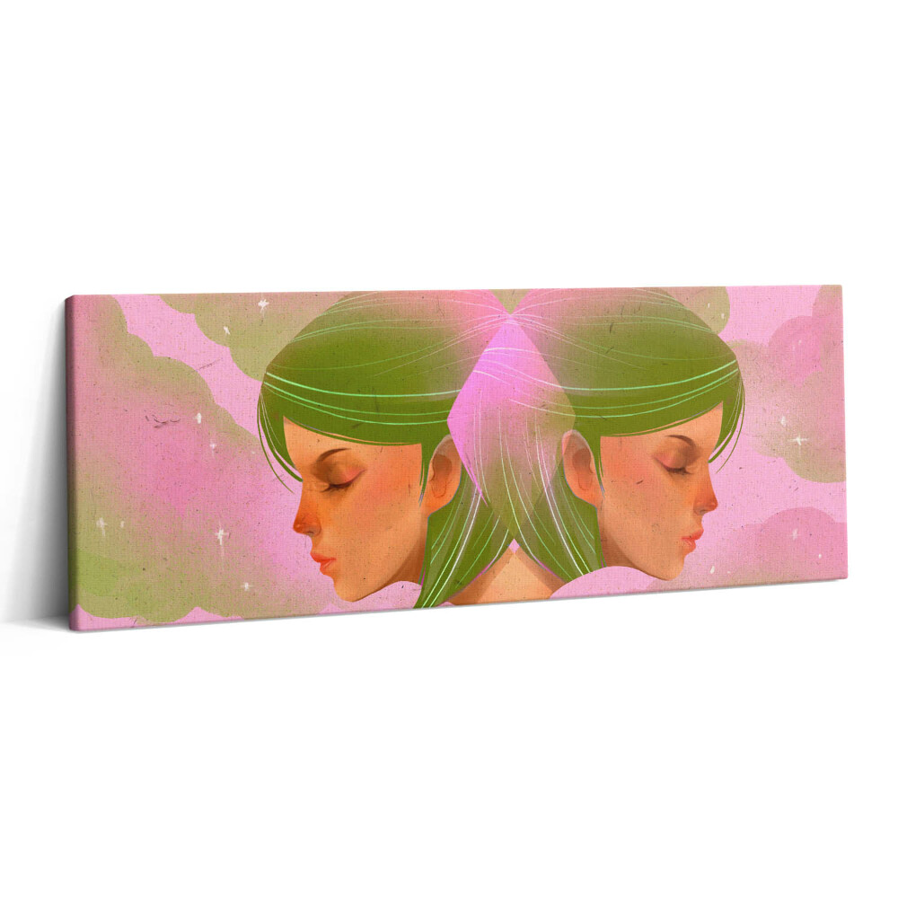 Print pe canvas 125x50 Portret abstract al unei femei