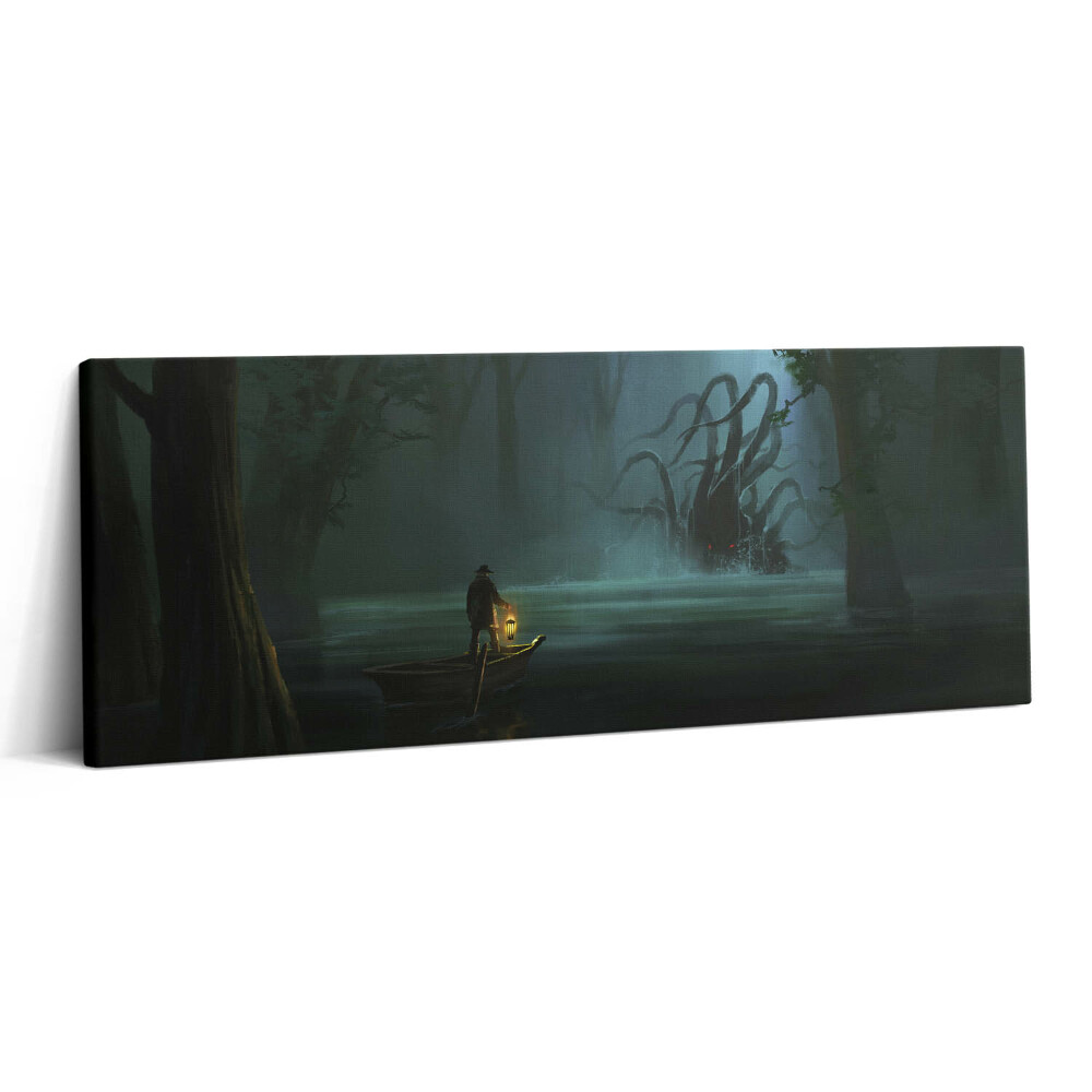 Print pe canvas 125x50 Omul și monstrul în mlaștină