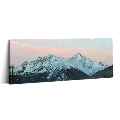 Print pe canvas 125x50 Lanțul muntos iarna