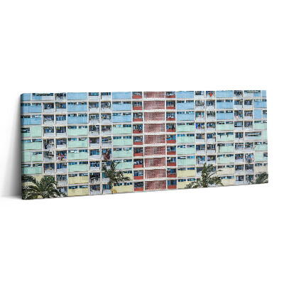 Print pe canvas 125x50 Clădire colorată în Hong Kong