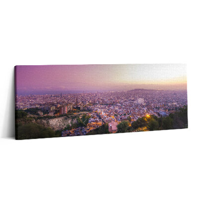 Print pe canvas 125x50 Buncărele El Carmel din Barcelona