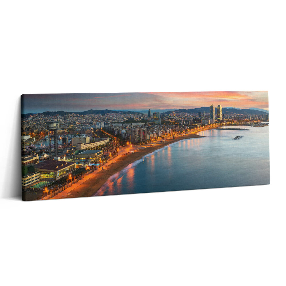 Print pe canvas 125x50 Plaja de Est a Barcelonei