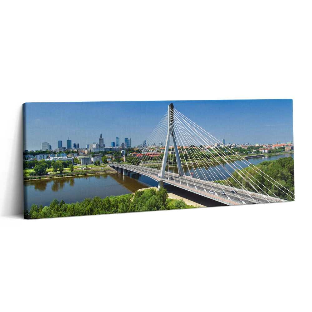 Print pe canvas 125x50 Podul Varșoviei de pe râul Vistula