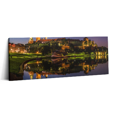 Print pe canvas 125x50 Wawel noaptea în Visła