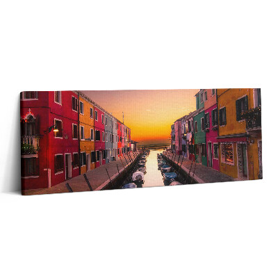 Print pe canvas 125x50 Bărci și apă în Italia