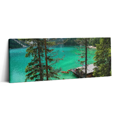 Print pe canvas 125x50 Caiac de lemn în apă