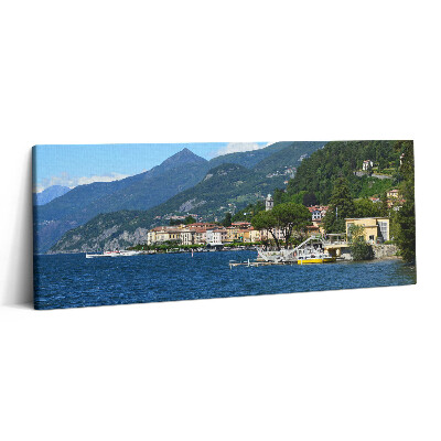 Print pe canvas 125x50 Peisajul montan al Lacului Garda