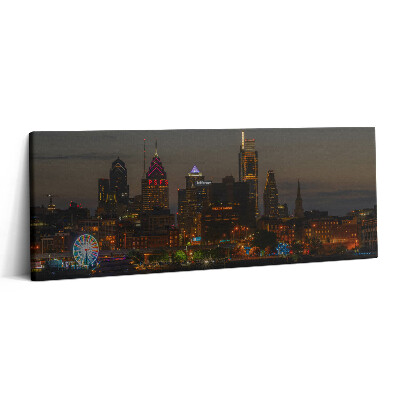 Print pe canvas 125x50 Roata Ferris din Philadelphia