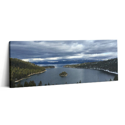 Print pe canvas 125x50 Peisaj lacustru