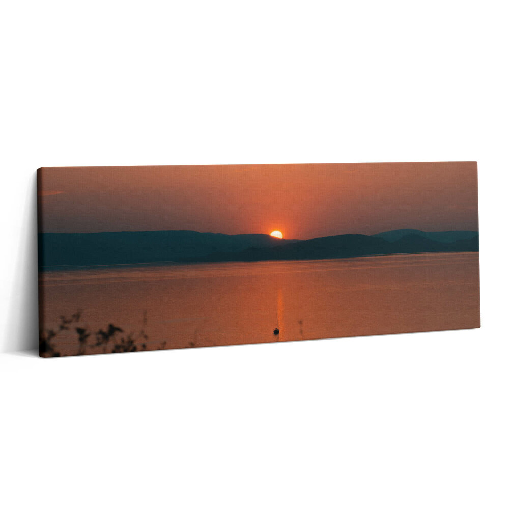 Print pe canvas 125x50 Lacul Balaton și apusul soarelui