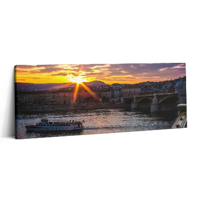 Print pe canvas 125x50 Barcă din Budapesta