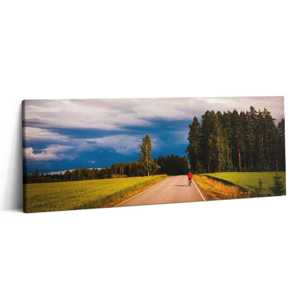 Print pe canvas 125x50 O pistă de biciclete bine întreținută